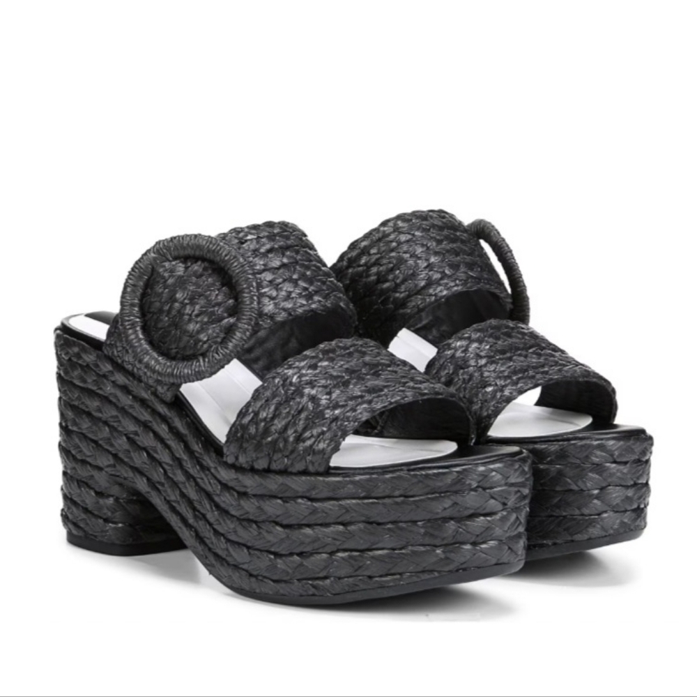 Franco Sarto Costa Woven Platform Sandals - Picture 10 of 10